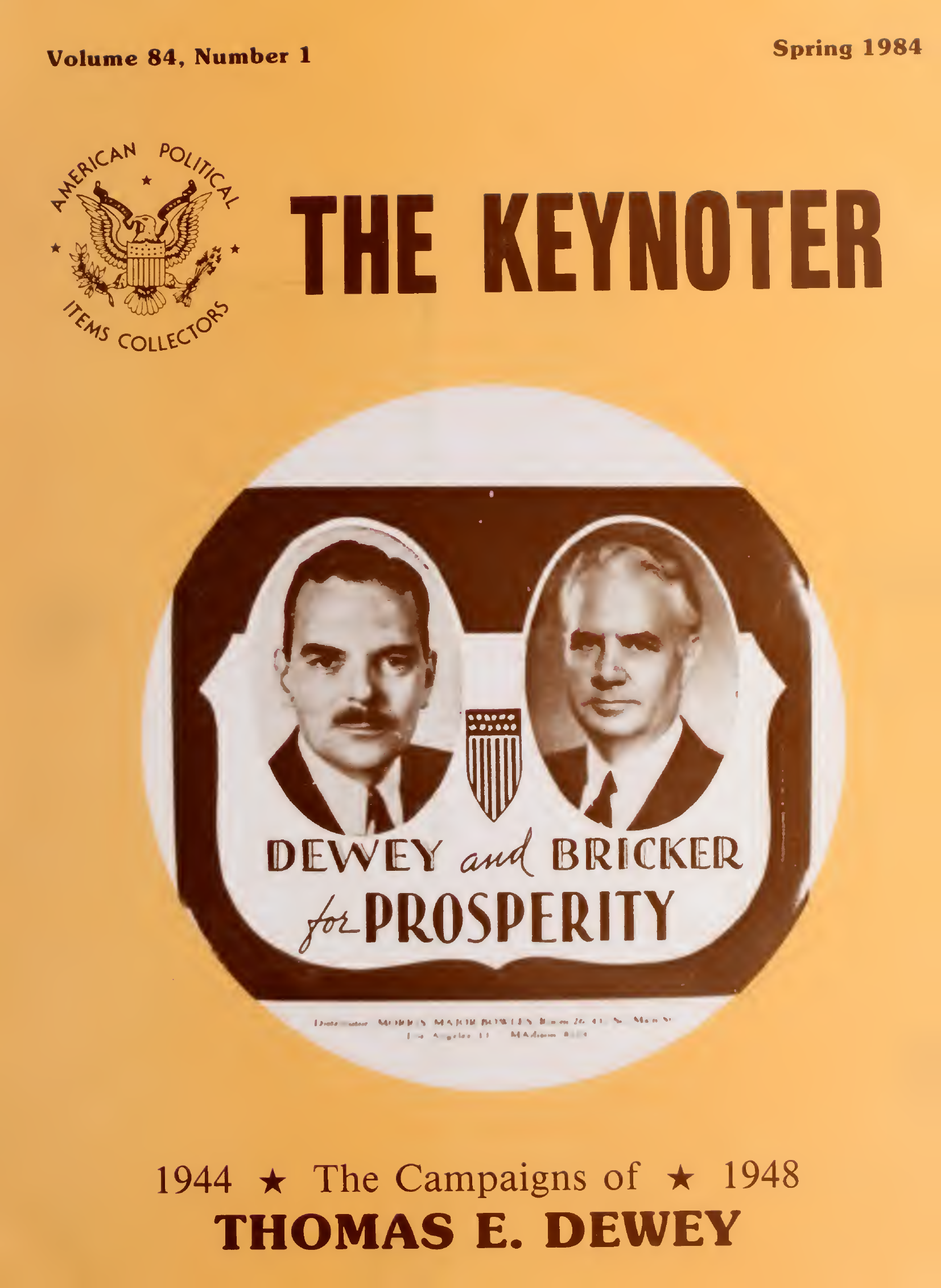Keynoter 1984 - Spring - Issue 1