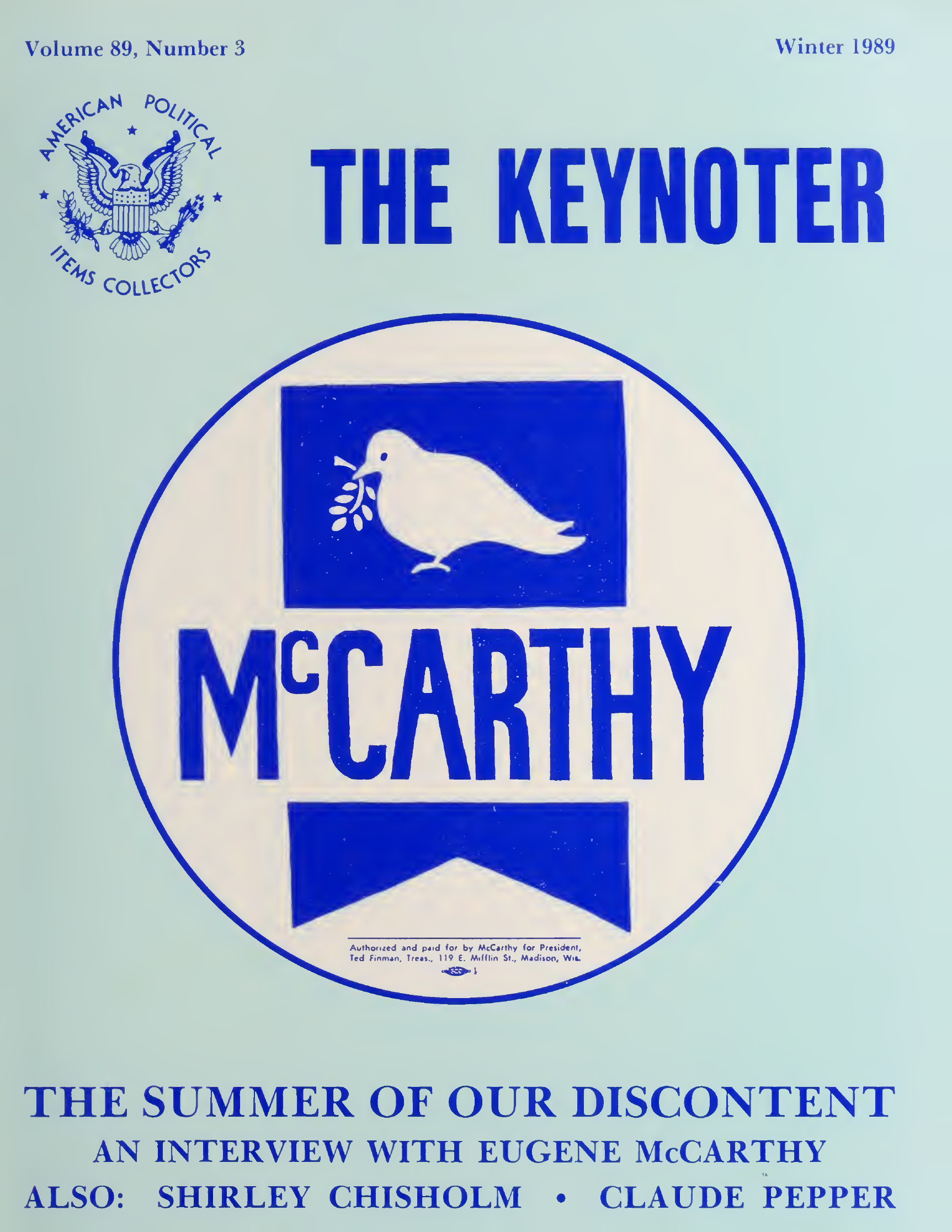 Keynoter 1989 - Winter - Issue 3